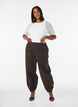 Mesh topp med korte ermer og rund hals, Vanilje, Model image number 1