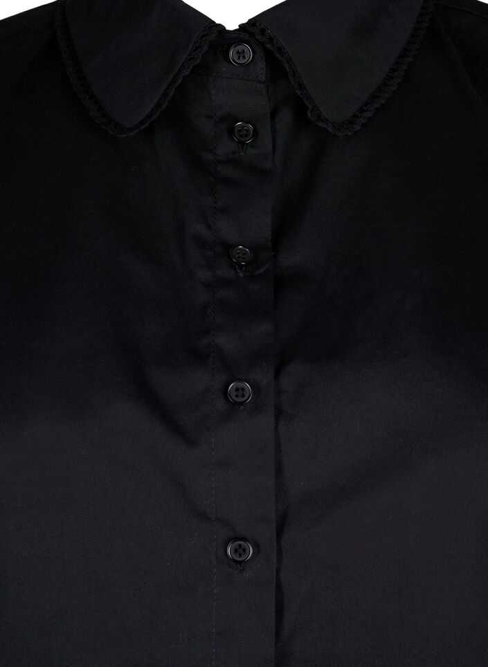 Krage med blondebånd, Black, Packshot image number 2