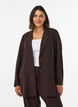 Blazer med lommer og splitter, Brun, Model image number 0