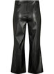 Imitert skinnbukse med brede ben, Black, Packshot image number 1
