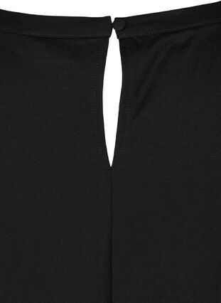 Bluse med 3/4 ermer, Black, Packshot image number 3