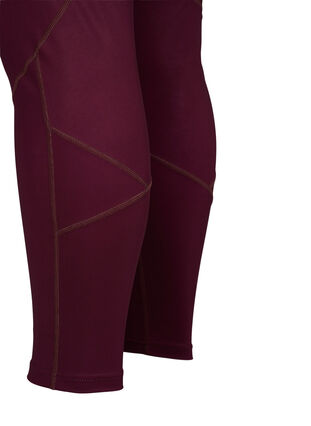 Ensfargede treningstights, Fig, Packshot image number 3