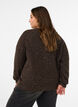 Cardigan med paljetter og knapper, Brun, Model image number 2