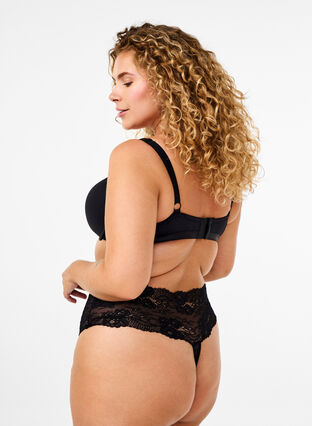 Zizzi 2-pk g-streng truse, Black, Model image number 2
