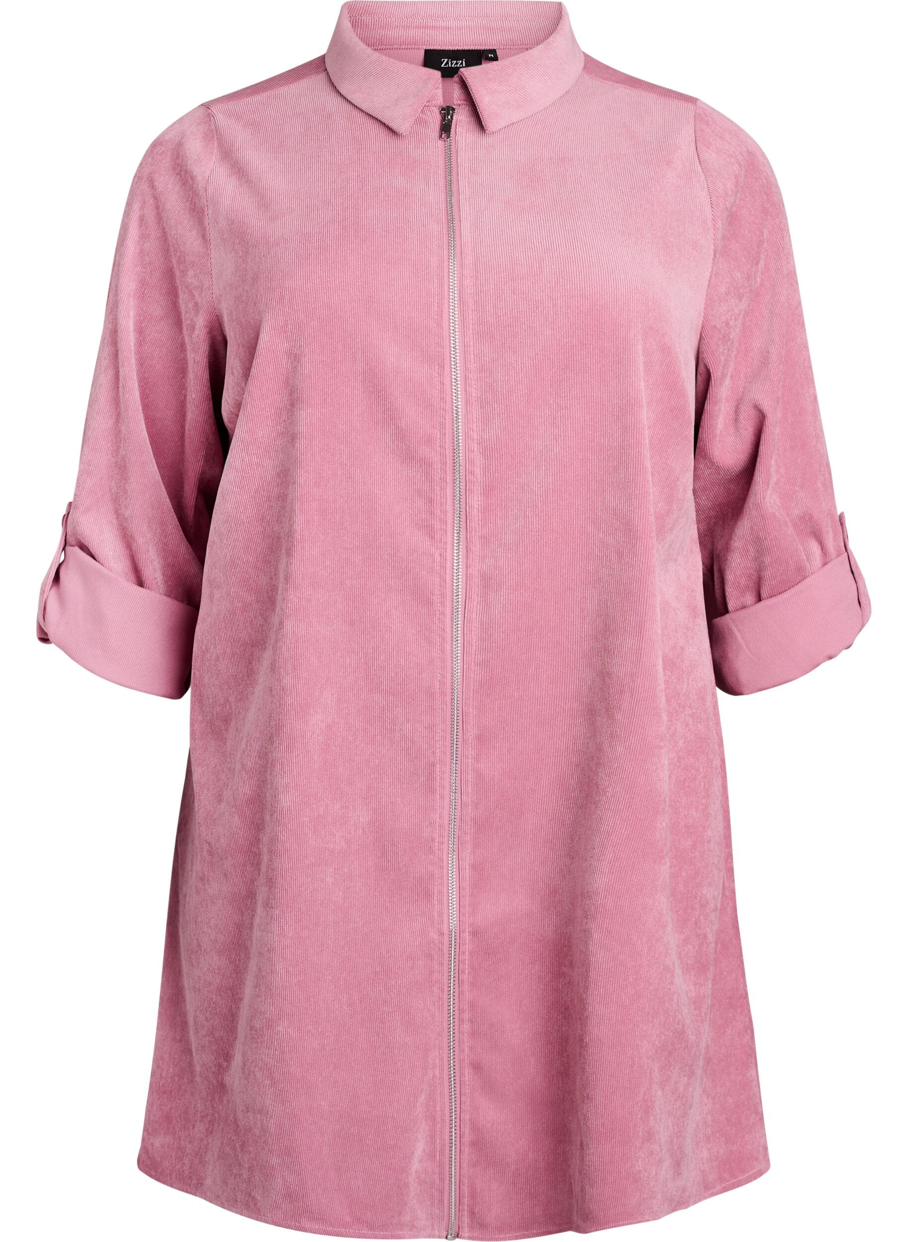 ZizziCordkjole med glidel&aring;s og 3/4-ermer, Rosa, Packshot image number 0