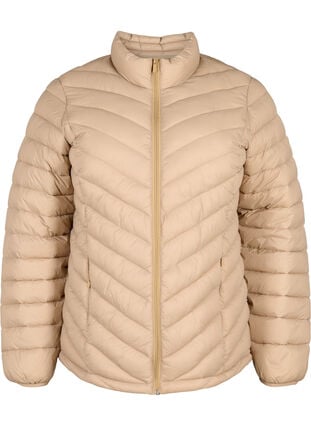Zizzi Lett jakke med lommer, Brun, Packshot image number 0