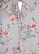 Bluse med blomstertrykk og knytedetaljer, Svart, Packshot image number 2