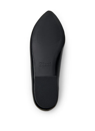 Zizzi Wide fit - Ballerina med sløyfe og rhinesteiner, Svart, Packshot image number 4