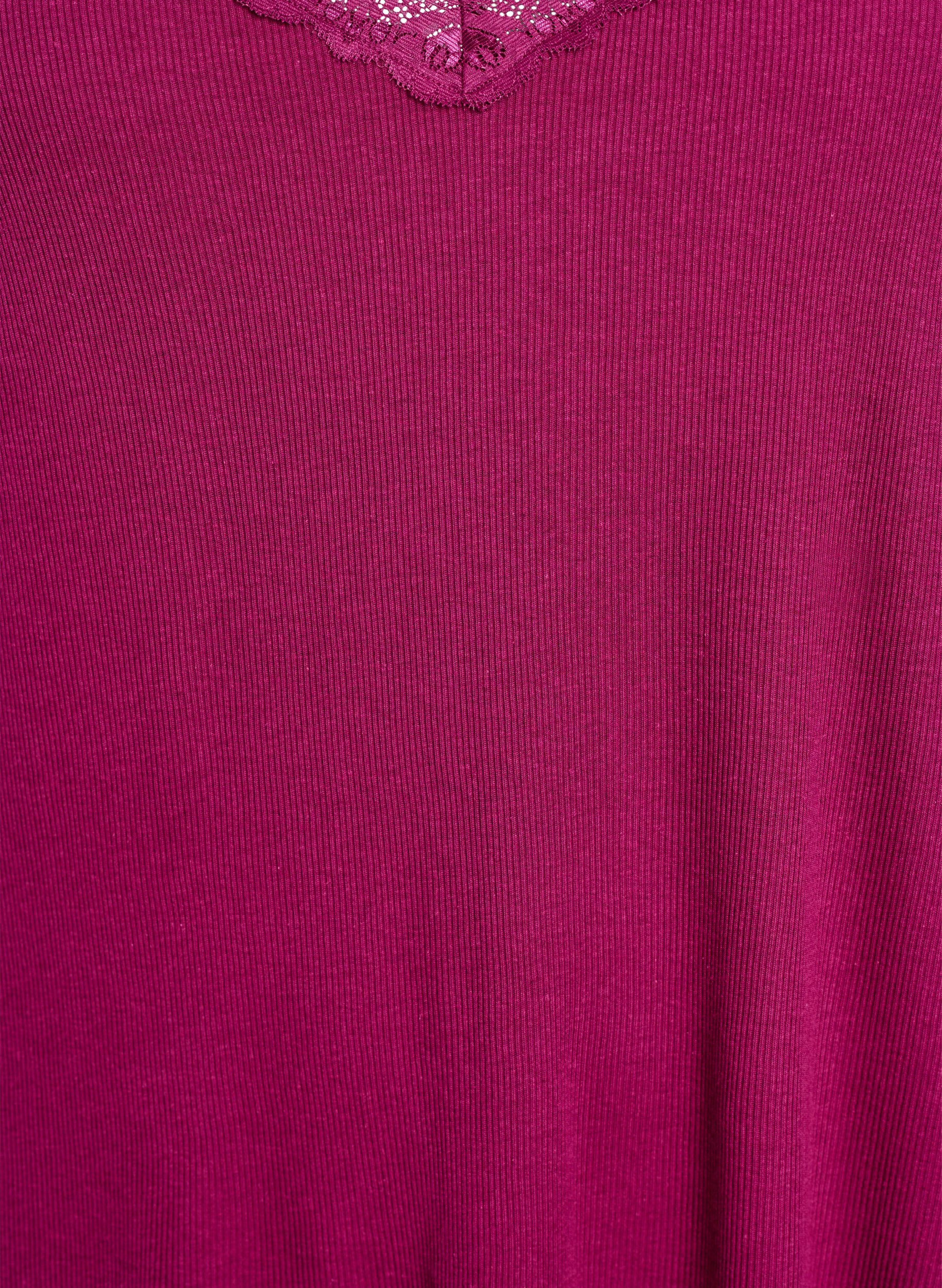 Zizzi Nattkjole med blonder i fold, Lilla, Packshot image number 2