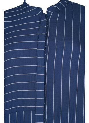 Lang stripete skjorte i viskosemiks, Blue/White, Packshot image number 2