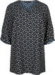 A-formet tunika med trykk, Blue Beige AOP, Packshot image number 0