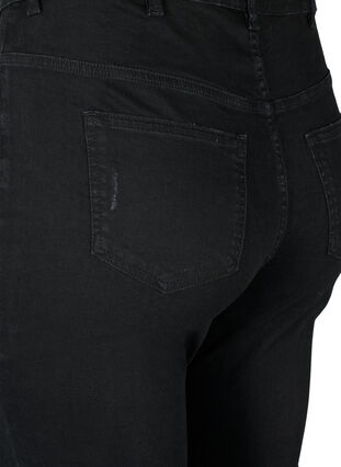 Tettsittende jeans med detaljer, Black, Packshot image number 3