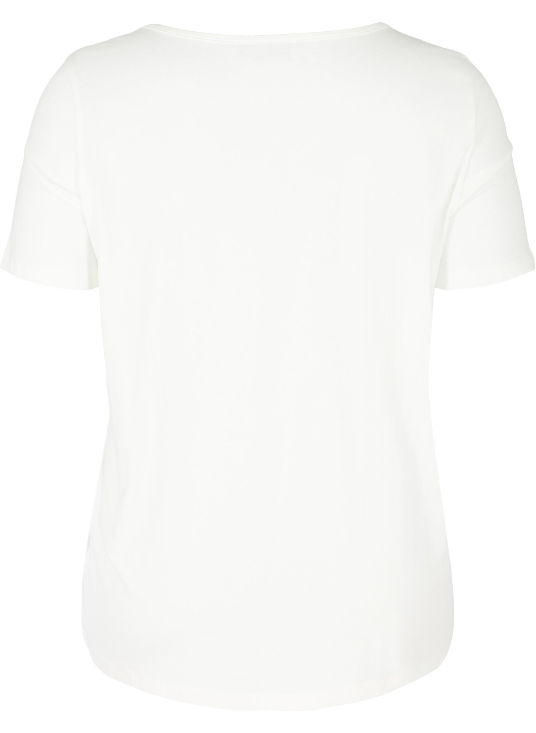 Zizzi T-shirt, Warm Off-white, Packshot image number 1