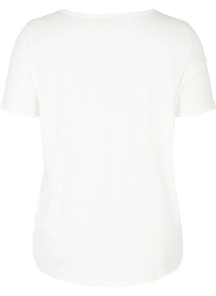 Zizzi T-shirt, Warm Off-white, Packshot image number 1