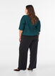 Bluse med b&oslash;lget tekstur og ballongfasong, Gr&oslash;nn, Model image number 2