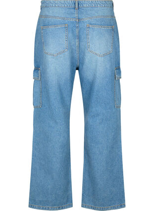 Løstsittende jeans med cargo-lommer, Light blue, Packshot image number 1