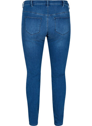 Dual core Amy jeans med høyt liv, Blue denim, Packshot image number 1