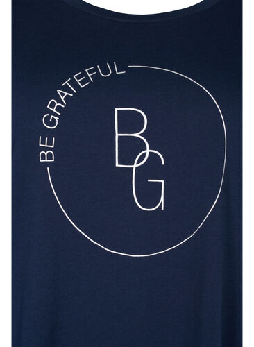 Kortermet T-skjorte med trykk, Navy Blazer BG, Packshot image number 2