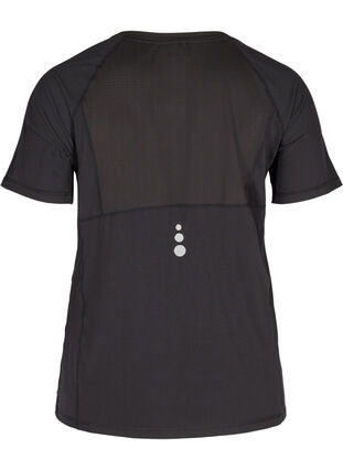 T-skjorte til trening med refleksdetaljer, Black, Packshot image number 1