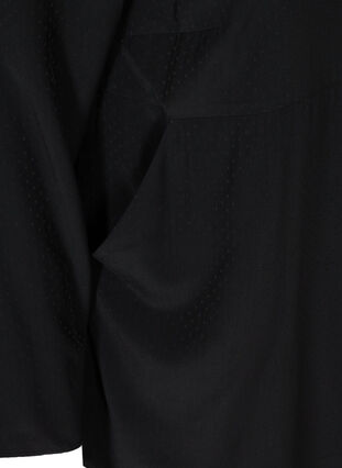 Langermet tunika med glidelås, Black, Packshot image number 3
