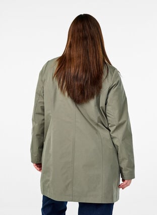 Zizzi Jakke med lommer og høy krage, Grønn, Model image number 2