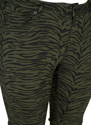 Ame jeans med print, Green Zebra, Packshot image number 2
