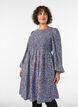 Viskosekjole med smock og heldekkende m&oslash;nster, Bl&aring;, Model image number 0