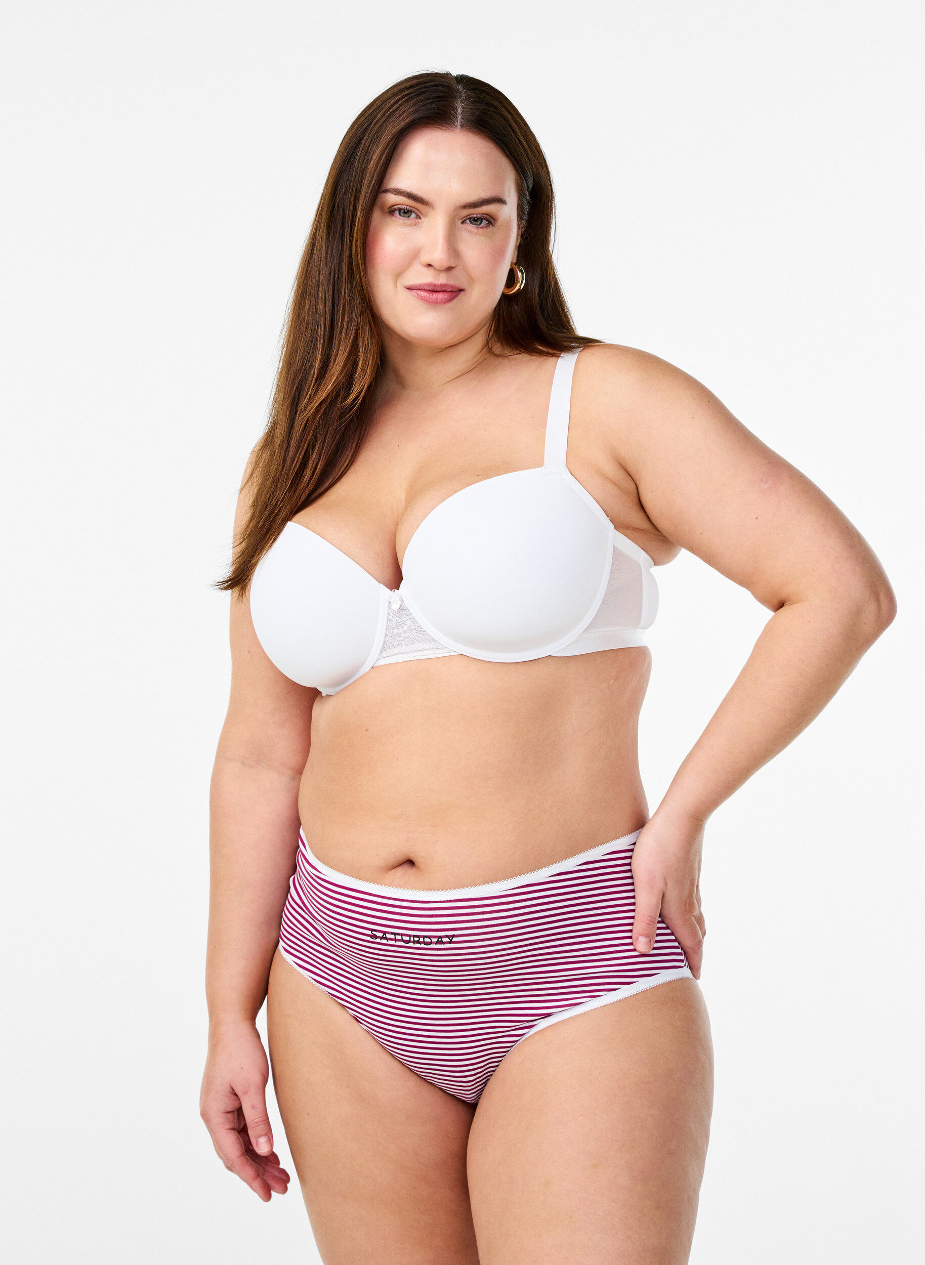Zizzi 7-pakning med truser med regular waist, Bl&aring;, Model image number 0