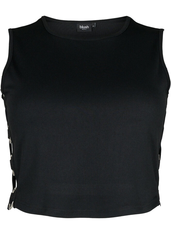 Kort topp med åpen detalj i siden, Black, Packshot image number 0