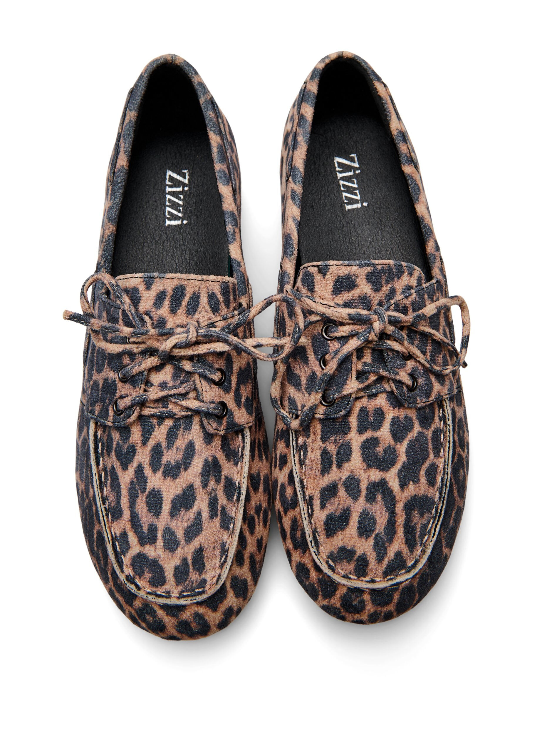 Zizzi Mokasiner i imitert semsket skinn, Beige, Packshot image number 2