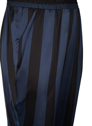 Zizzi Cropped bukser med striper, Blå, Packshot image number 2