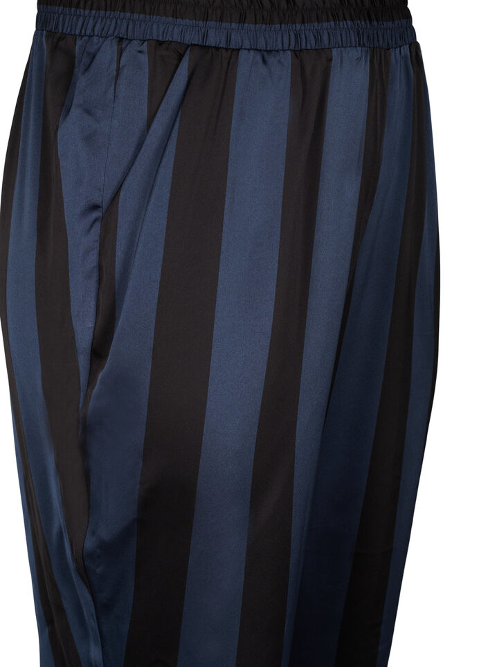 Cropped bukser med striper, Blå, Packshot image number 2