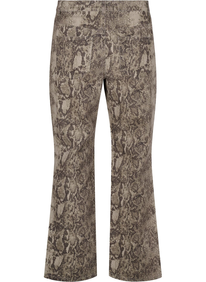 Høymidjede Gemma-jeans med slangeprint, Light Snake AOP, Packshot