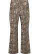 Høymidjede Gemma-jeans med slangeprint, Brun, Packshot image number 1