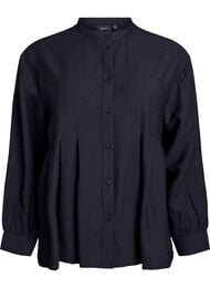 Viskoseskjorte med A-linjeform, Black