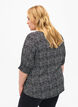 Bluse i viskose med knapper, Black Graphic AOP, Model image number 1