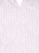 Ermeløs bluse med striper og blomstertrykk, Rosa, Packshot image number 2