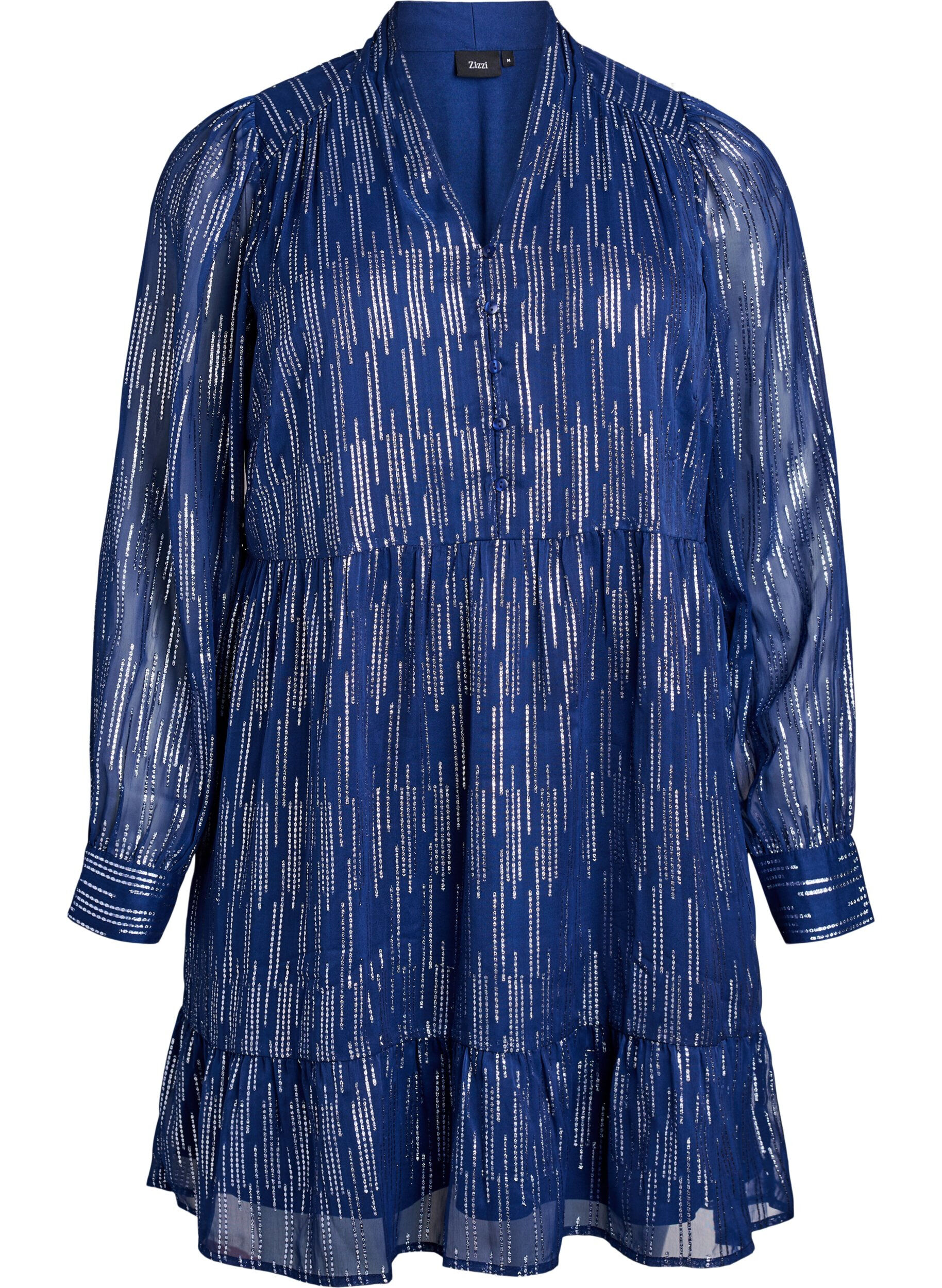 Kort festkjole med glitterm&oslash;nster