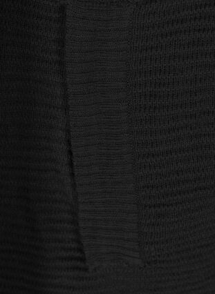 Strikket cardigan med lommer, Black, Packshot image number 2