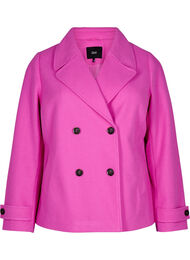Kort jakke med ull-look og lommer, Purple Orchid