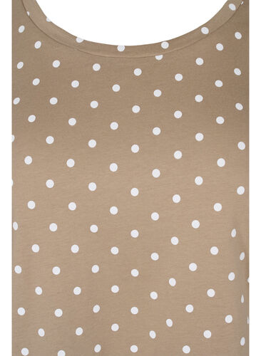 Prikkete T-skjorte i bomull, Desert Taupe W. Dot, Packshot image number 2