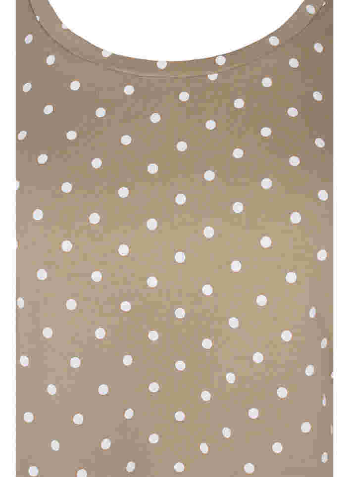 Prikkete T-skjorte i bomull, Desert Taupe W. Dot, Packshot image number 2