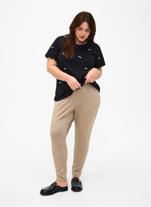 Korte bukser med lommer, Silver Mink, Model image number 0