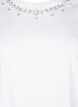 T-skjorte med rund hals og rhinestones, Bright White, Packshot image number 2