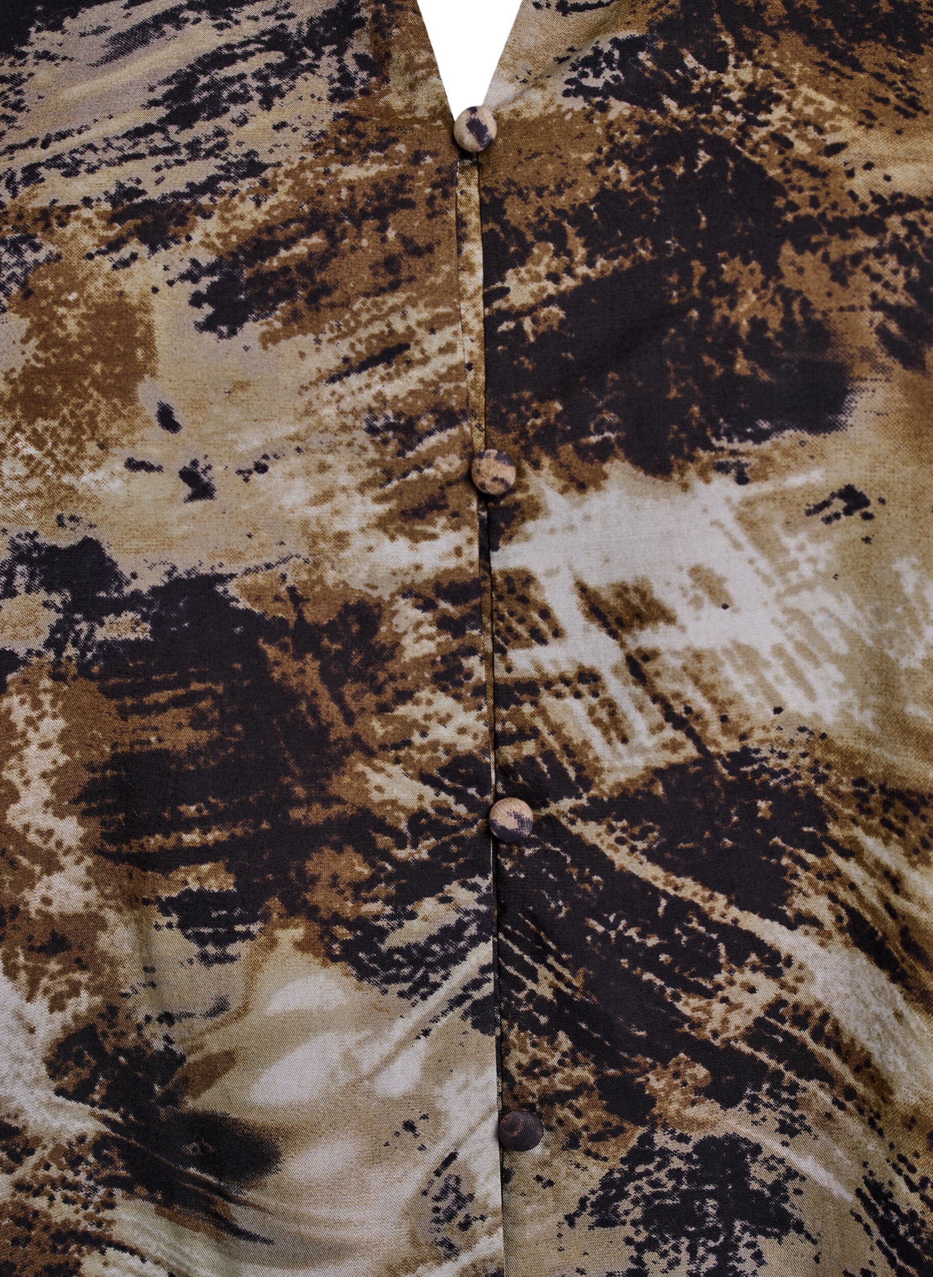 Zizzi Bluse med trykk og knapper, Gr&oslash;nn, Packshot image number 2