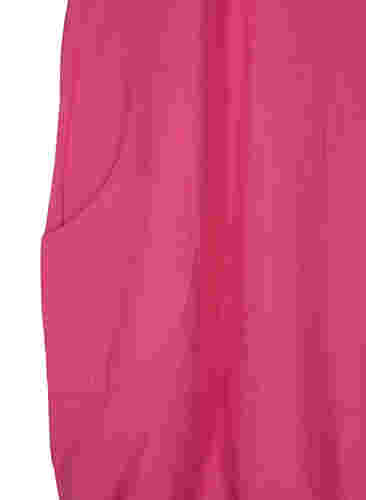 Kortermet kjole i bomull, Beetroot Purple, Packshot image number 3