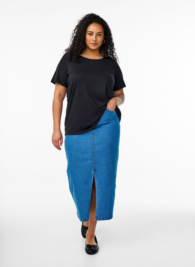 FLASH - 2-pakk t-skjorter med crewneck, Black/Black, Model image number 2