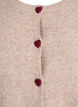 Cardigan med hjerteformede knapper, Beige, Packshot image number 2