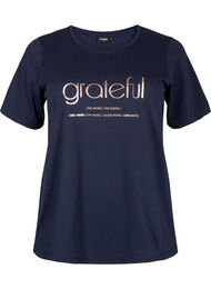 FLASH - T-skjorte med motiv, Navy Bl Rose Gold