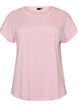 Kortermet T-skjorte i bomullsblanding, Rosa, Packshot image number 0